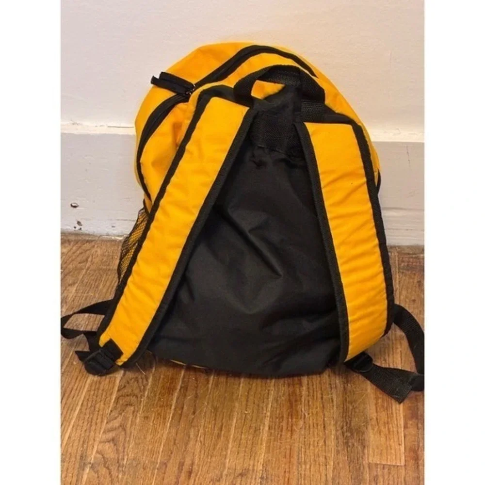 Est 2017 Mustard Yellow Canvas Backpack School Travel Bag